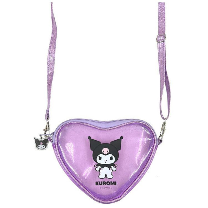Sun Art Sanrio Glitter Clear Heart Shaped Clear Pochette Purple
