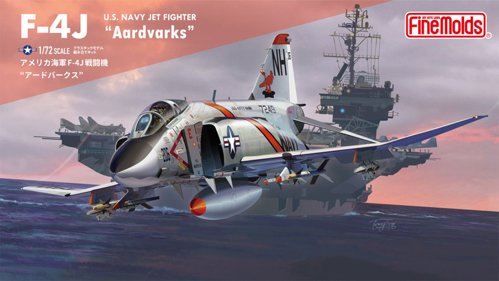 Fine Molds 1/72 U.S. Navy F-4J Phantom II Fighter “Aardvarks” [Limited Edition] Plastic Model