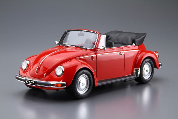 Aoshima The Model Car 1/24 Volkswagen 15ADK Beetle 1303S Cabriolet 1975 Plastic Model (Renewal)