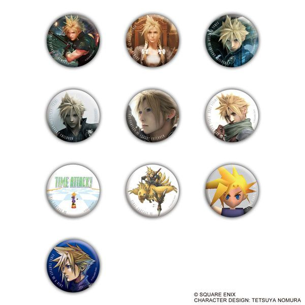 Square Enix Can Badge Collection Plus 1Box 10pcs (Final Fantasy VII) Vol. 2