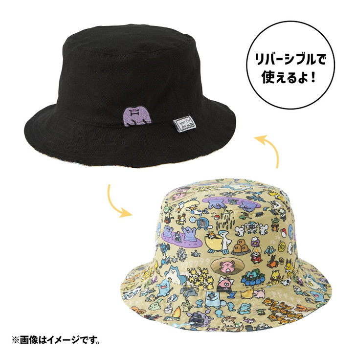 Pokemon Center Original Reversible Bucket Hat Escape Ditto