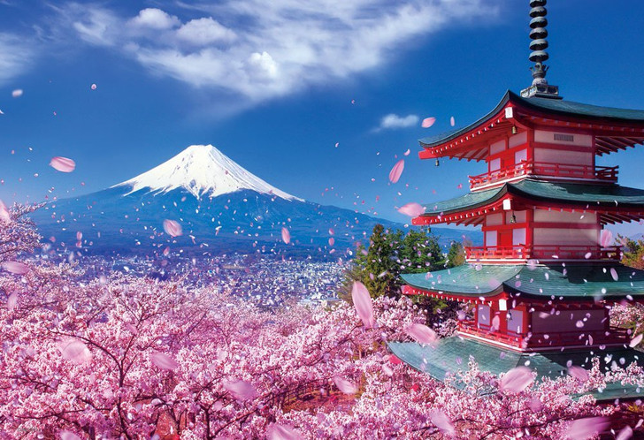 Beverly Jigsaw Puzzle 33-126 Japanese Scenery Mt.Fuji Asama Shrine (300 Pieces)