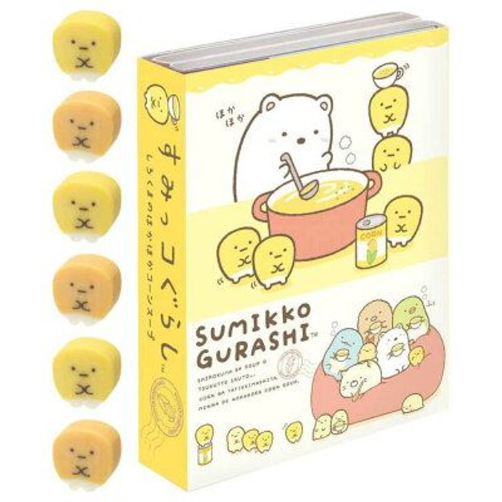 San-x Sumikko Gurashi Pata Pata Memo Shirokuma's Corn Soup