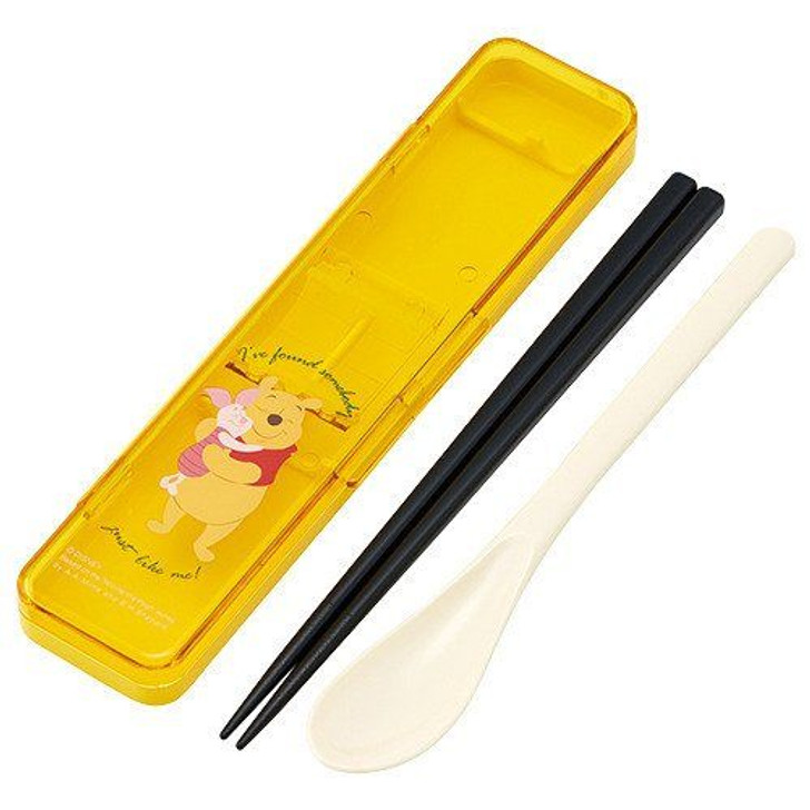 Skater Winnie the Pooh Combi Set (Chopsticks & Spoon)