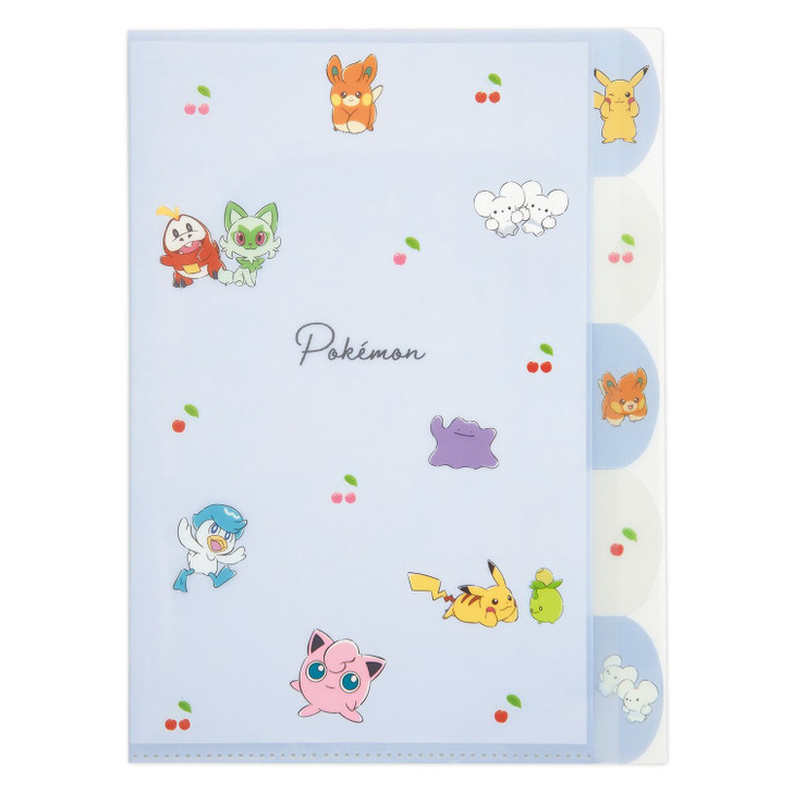 Pokemon Center Original Die Cut 5 Index Clear File / Cherry