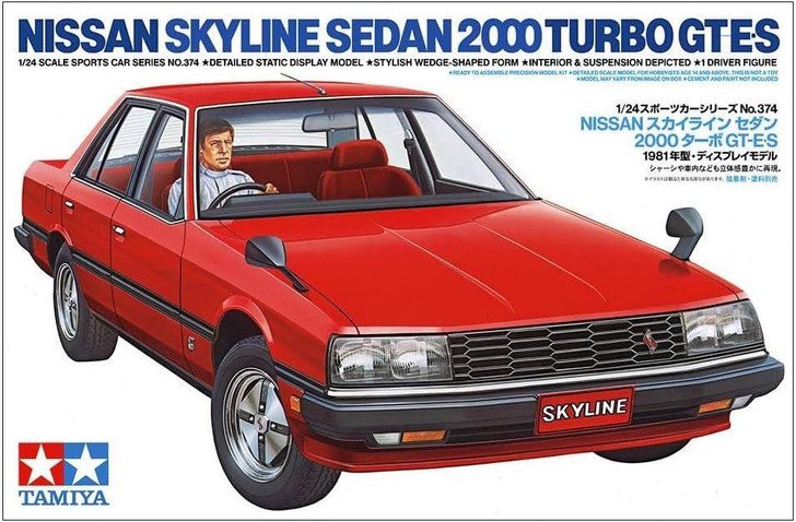  Tamiya 24374 Sports Car 1/24 Nissan Skyline Sedan 2000 Turbo GT-E.S Plastic Model 