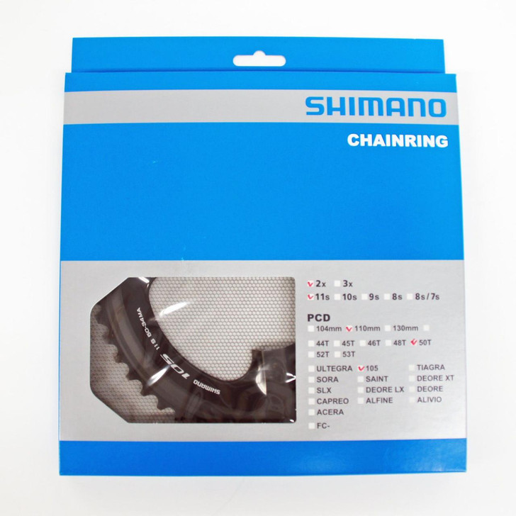 Shimano (Cycling) FC-5800 2x11 Speed Chain Ring 50T-MA (50-34T/Black) Y1PH98090