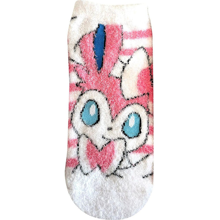Pokemon Center Original Fluffy Socks Sylveon Border Ladies (23-25 cm)