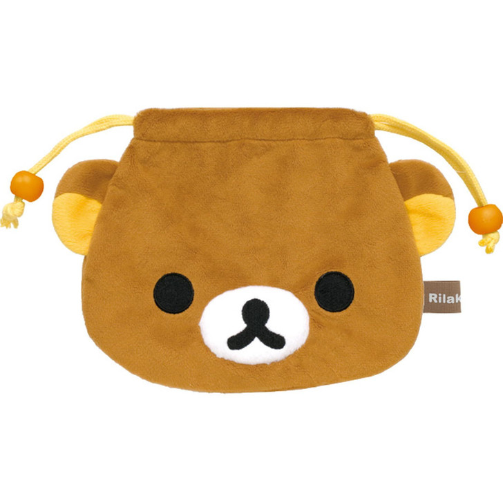 San-x Rilakkuma Rilakkuma And Korilakkuma Plush Drawstring Pouch Rilakkuma CA44601