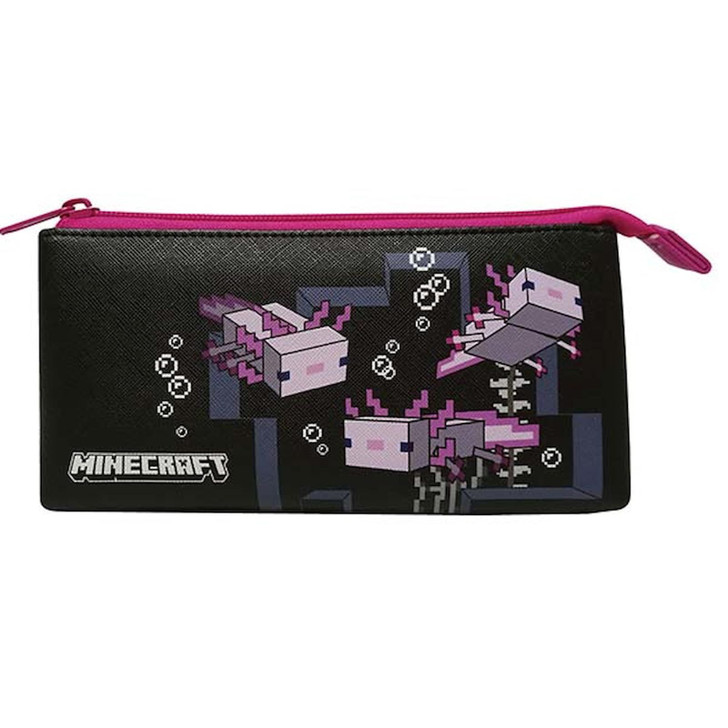 Kcompany Minecraft Three Pocket Pouch Axolotl