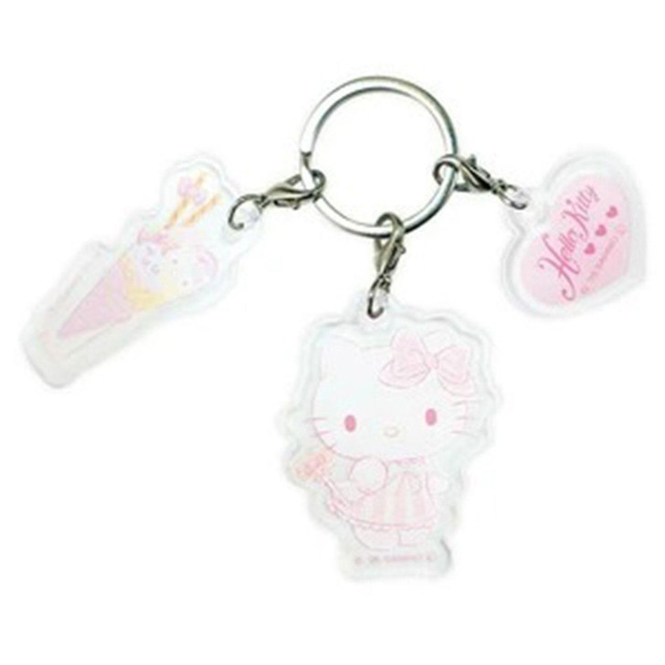 OST Sanrio Characters Afternoon Tea Three Chain Key Holder Hello Kitty 
