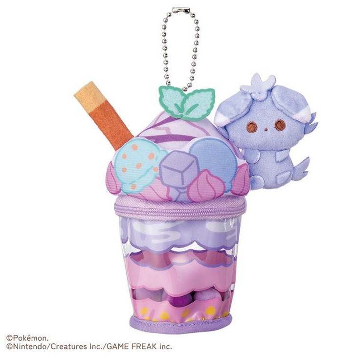  Pokemon Center Original PokePeace Espurr And Snubbull Berry Parfait Plush Charm 