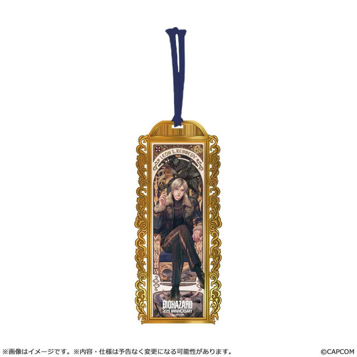 Resident Evil DEATH  お守り風チャーム レオン Resident Evil 30th Anniversary Main Art Metal Bookmark - Leon