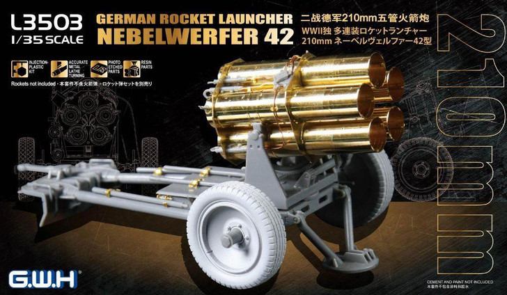 Great Wall Hobby World War II German 21cm Multiple Rocket Launcher Nebelwerfer Model 42 Model Kit 