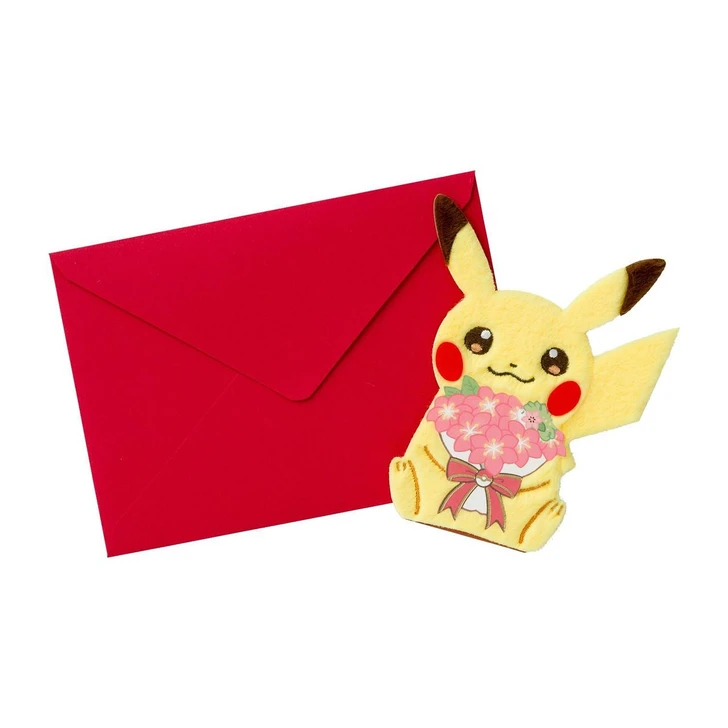  Pokemon Center Original Greeting Card Multipurpose Fluffy For You! Pikachu 