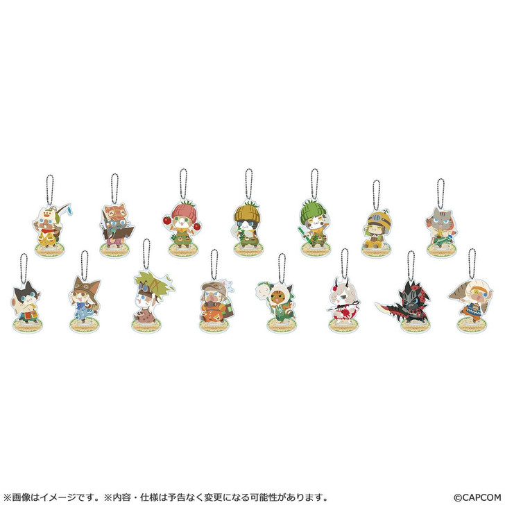 Capcom Monster Hunter Wilds Felyne Acrylic Stand Keychain Collection Box (15pcs)