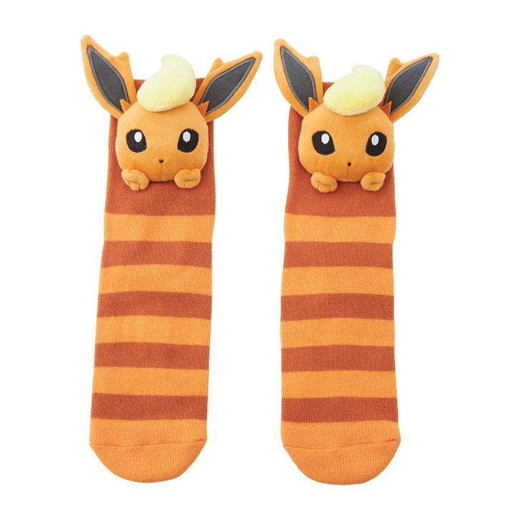 Pokemon Center Original Mid Socks With Mascot Flareon (25-29 Cm)