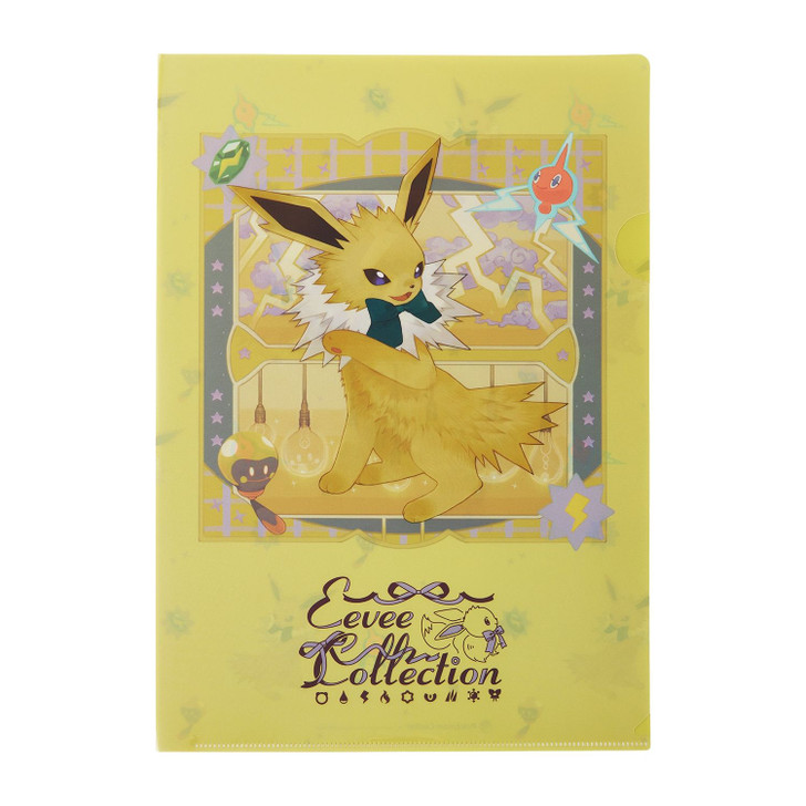 Pokemon Center Original A4 Clear File Eevee Collection Jolteon