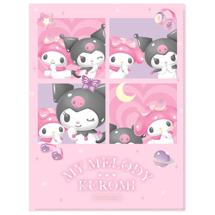 T's Factory Sanrio 3D Hardcover 6P Clear File My Melody And Kuromi Pochacco Folder