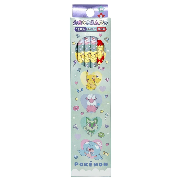 Pokemon Center Original Writing Pencil 2B Silver Barrel Fancy Time