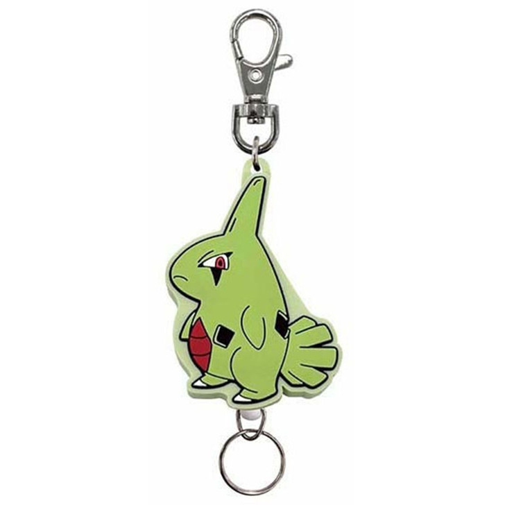 SK Japan Pokemon Rubber Reel Key Holder Larvitar