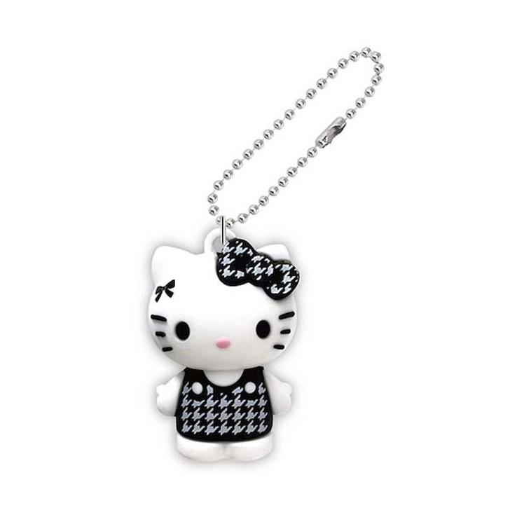  Kcompany Hello Kitty Houndstooth Pattern Polyvinyl Chloride Mascot Black 