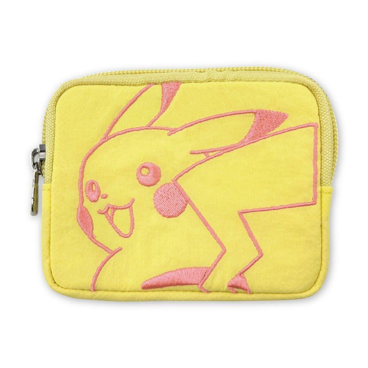  Pokemon Center Original Carabiner Attached Slim Mini Pouch Color Logo Pikachu 