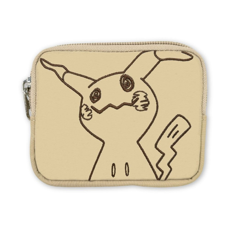 Pokemon Center Original Slim Mini Pouch With Carabiner Color Logo Mimikyu