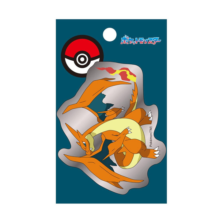 Pokemon Center Original Silver Sticker Mega Charizard Y