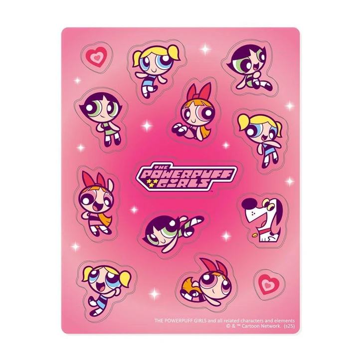  T's Factory Powerpuff Girls Acrylic Flake Stickers Pink 