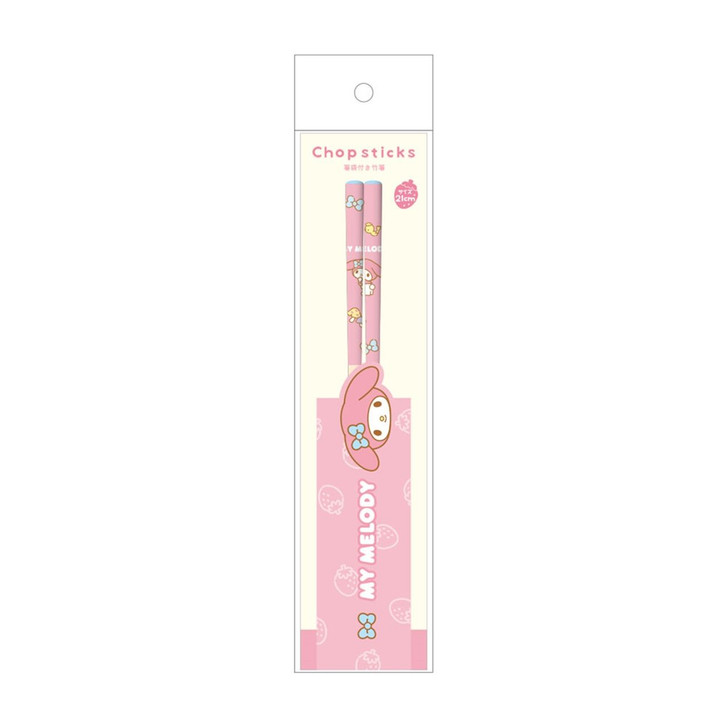 T's Factory Sanrio Bamboo Chopsticks With Chopstick Bag 21 Cm My Melody
