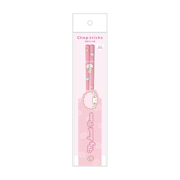  T's Factory Sanrio Bamboo Chopsticks With Chopstick Sleeve 21 Cm My Sweet Piano 