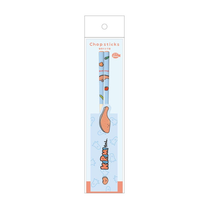 T's Factory Sanrio Bamboo Chopsticks With Chopstick Sleeve 21 Centimeters KIRIMI Chan 