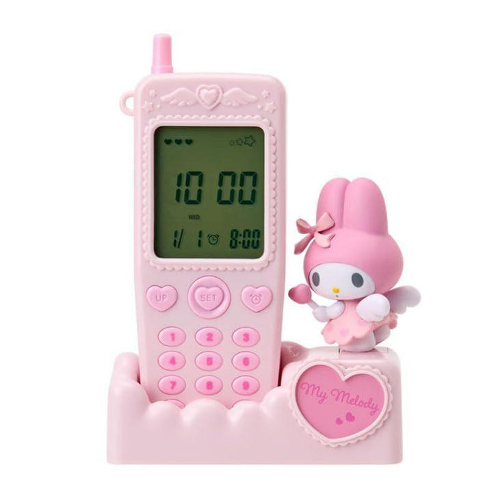 Sanrio My Melody 置時計 Sanrio My Melody Flip Phone Shaped Desk Clock 059056