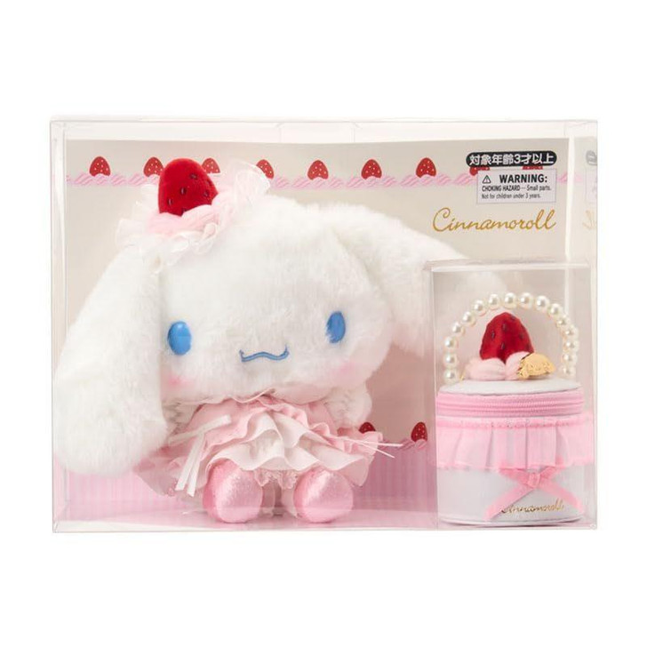  Sanrio Cinnamoroll Plush And Accessory Case Set Strawberry Whip Cake 224812 