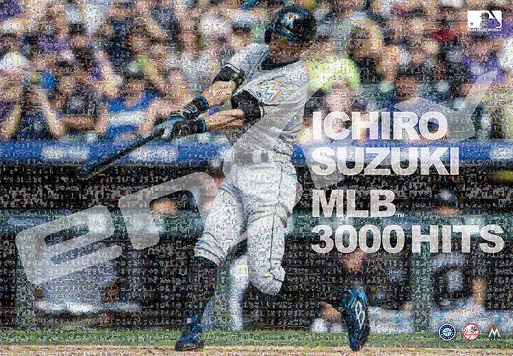 Ensky Jigsaw Puzzle 1000T-51 Ichiro MLB 3000 Hits Mosaic Art (1000 Pieces)