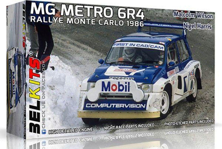  Platz OUTLET (NO DECALS) Belkitz 1/24 MG Metro 6R4 1986 Monte Carlo Rally Plastic Model 