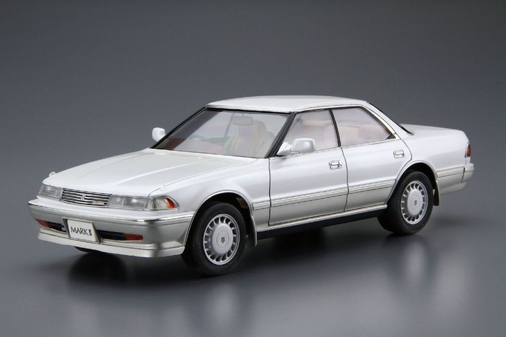 Aoshima The Model Car No. 63 1/24 Toyota GX81 Mark II 2.0 Grande Twin Cam 24 1988 Plastic Model