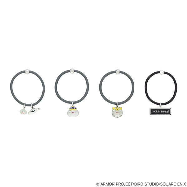 Square Enix Dragon Quest Smile: Slime Cosmetics And Beauty - Metal Slime And Friends Hair Ties (Set Of 4)