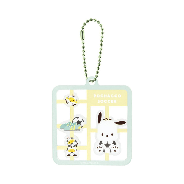T's Factory Sanrio Plastic Model Style Keychain Soccer / Pochacco