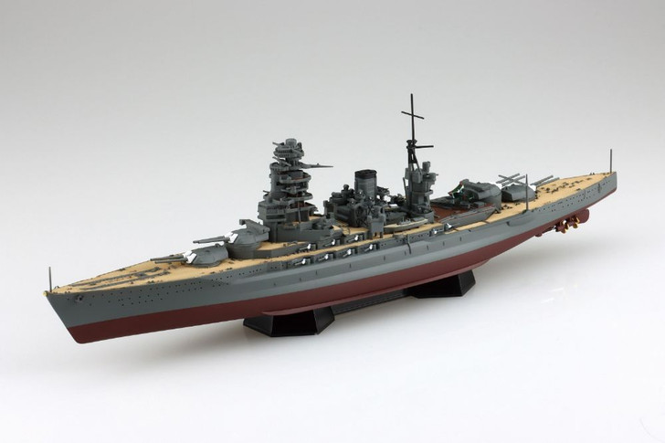 Aoshima 1/700 Full Hull Ship Model Imperial Japanese Navy Battleship Mutsu 1942 With Metal Gun Barrels Plastic Model