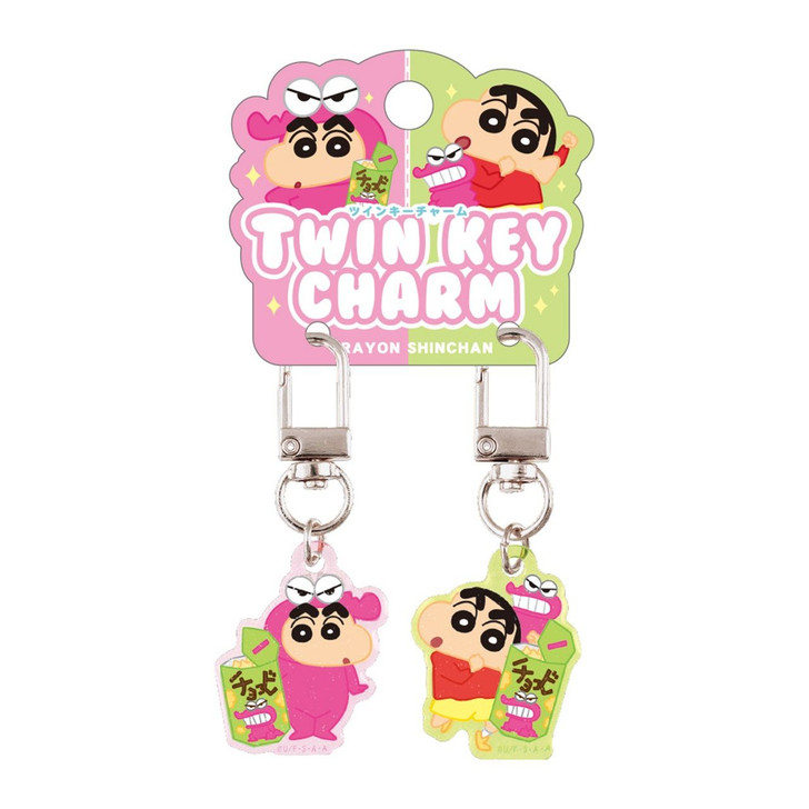 T's Factory Shin Chan Twin Key Charm Chocobi Shin Chan