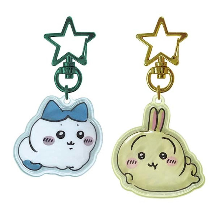 Kcompany Chiikawa Puffy Pair Keychain Hachiware And Usagi