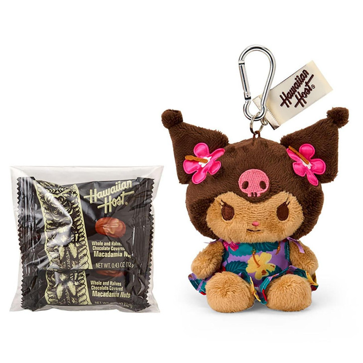Sanrio Kuromi Hawaiian Host Macadamia Nut Chocolate & Mascot