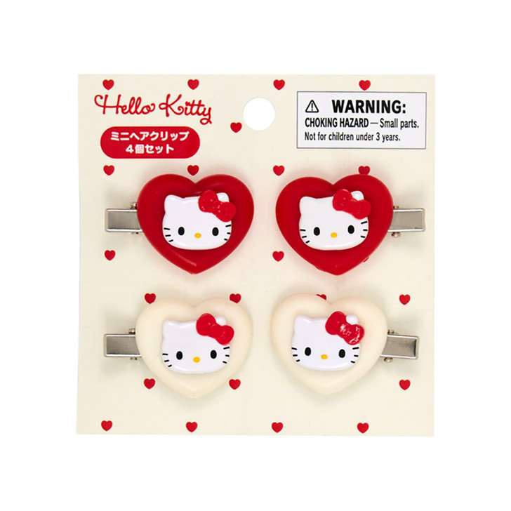 Sanrio Hello Kitty Mini Hair Clip 4 Piece Set Hair Accessory 635162