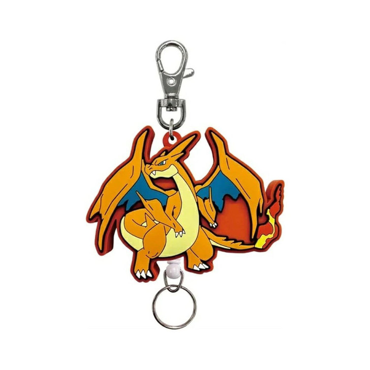 SK Japan Pokemon Rubber Reel Key Holder Mega Charizard Y