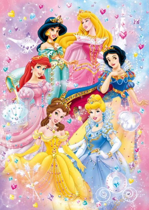 Tenyo Hologram Jigsaw Puzzle Disney Princess - Jewel Princesses (300 Pieces)
