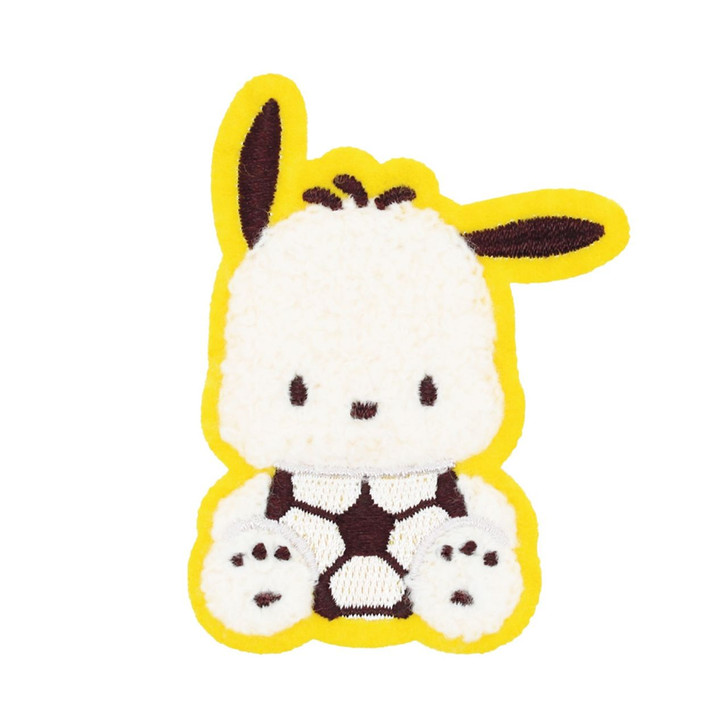 T's Factory Sanrio Moko Moko Embroidered Sticker Soccer Pochacco