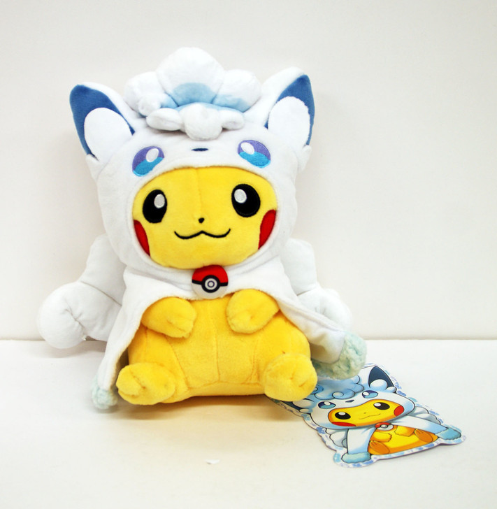 Pokemon Center Original Plush Doll Alola Vulpix (Rokon) Poncho Pikachu 212173 (4521329212173)