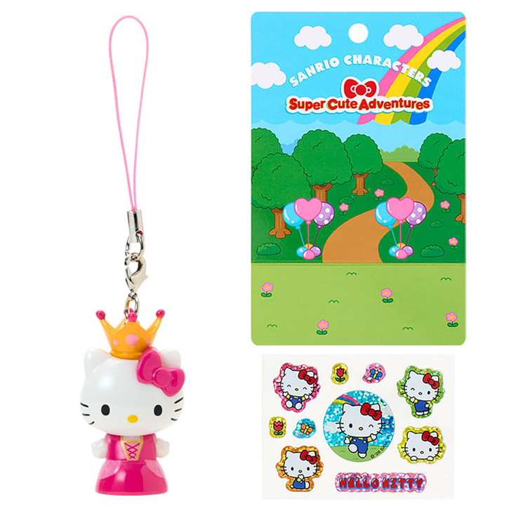 Sanrio Hello Kitty Strap And Sticker Set Super Cute Adventures My Dream Smartphone 385239